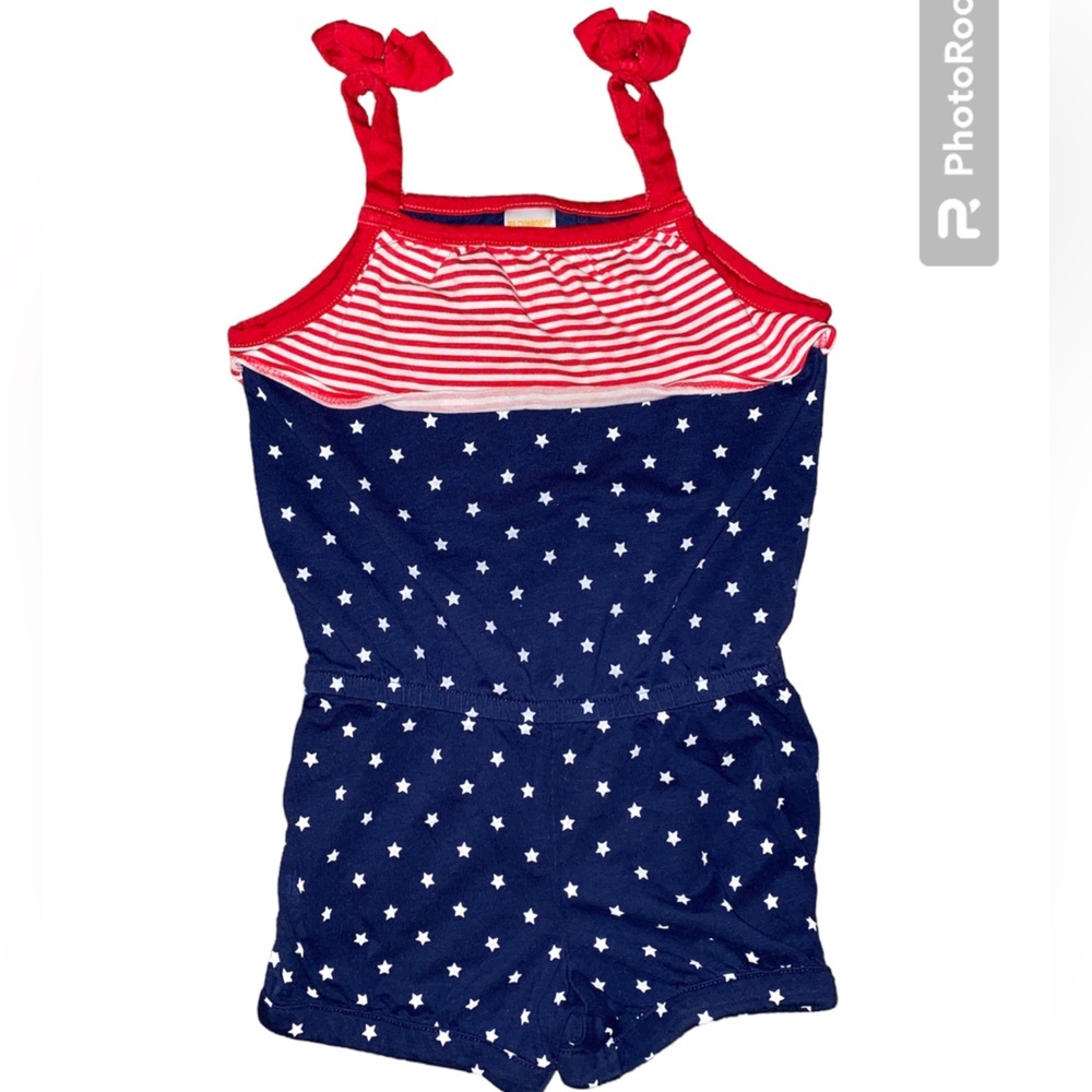 Gymboree Girls Red, White and Blue Holiday Romper Size 4T